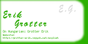 erik grotter business card